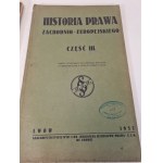DĚJINY ZÁPADOEVROPSKÉHO PRÁVA I-III. DÍL LVOV 1937