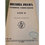 HISTORY OF WEST EUROPEAN LAW VOL. I-III SCRIPT LVOV 1937