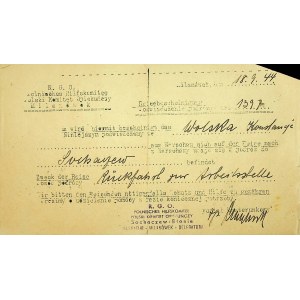 [DOCUMENT] Travel certificate (1944)