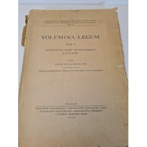VOLUMINA LEGUM TOM X. KONSTYTUCJE SEJMU GRODZIŃSKIEGO Z 1793, Reprint