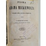 MICKIEWICZ Adam - PISMA tom 1-8 Wyd.Merzbach 1858 Pan Tadeusz - první vydání v Polsku