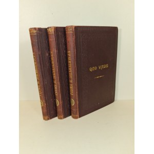SIENKIEWICZ Henryk - QUO VADIS T. I-III Third Edition 1900