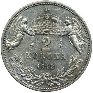 Maďarsko, František Jozef I., 2 koruny 1912 KB, Kremnica