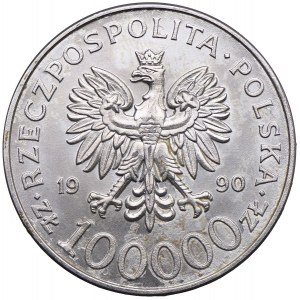 100,000 PLN 1990, Solidarity, Type A