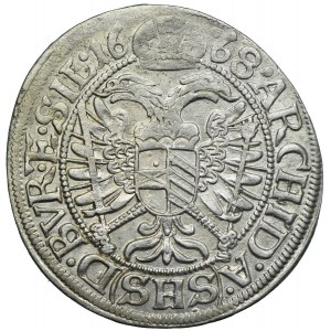 Silesia, Silesia under Habsburg rule, Leopold I, 3 krajcary 1668 Wroclaw
