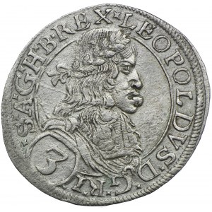 Österreich, Leopold I., 3 krajcars 1669, Wien