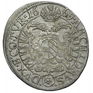Rakúsko, Leopold I., 3 krajcars 1669, Viedeň