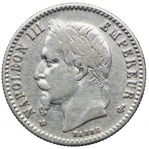 Frankreich, Napoleon III, 50 Centimes 1867 BB, Straßburg