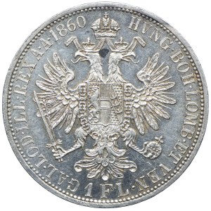 Rakúsko, František Jozef I., 1 florén 1860 A, Viedeň