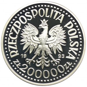 200,000 zl 1993, Casimir Jagiellonian, half figure