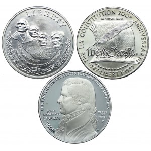 USA, 1 USD 1998, 1991, 2005 (3 ks).