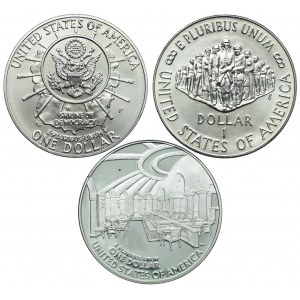 USA, 1 USD 1998, 1991, 2005 (3 ks).