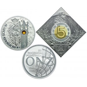 Set, 5 zlotys 2016, 20 zlotys 1995-2004 (3pcs).