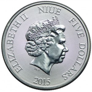 Niue, 5 dolarów 2015 Żółw, (2 uncje)
