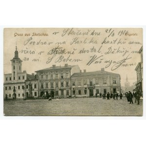 Pocztówka Skoczów, Rynek, 21.8.1906