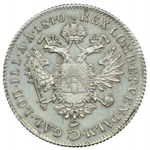 Austria, Ferdynand I, 5 krajcarów 1840 C, Praga