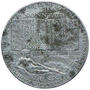 Niemcy, Medal promocyjny 1943 - kalendarz
