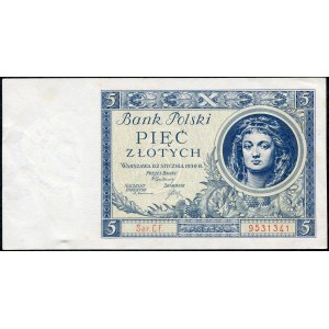 5 złotych 1930 - Ser. CF. -