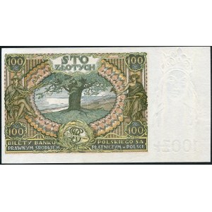100 gold 1932 - Ser. AU. - +X+ in watermark