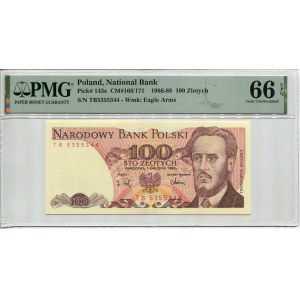 100 gold 1988 - TB - PMG 66 EPQ - transitional series