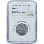 1 złoty 1985, NGC MS64PL - PROOFLIKE