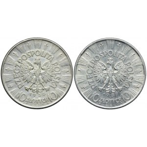 10 złotych 1936, 1937 Józef Piłsudski (2szt.)