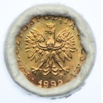 1 penny 1992 bank roll (50pcs).