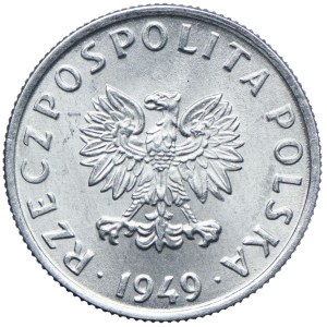 5 groszy 1949, Varšava, Hliník - RARE
