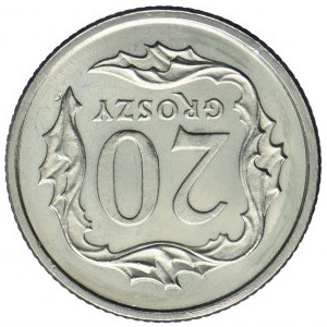 20 pennies 2000, Warsaw, ODWROTKA