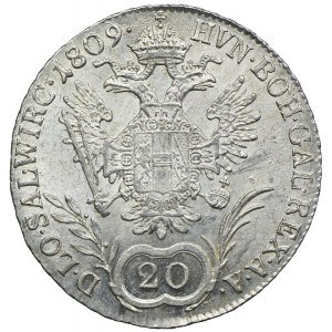 Austria, Francis II, 20 krajcars 1809 C, Prague