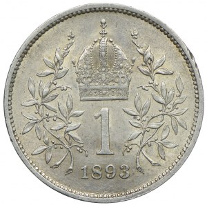 Austria, Franz Joseph I, 1 crown 1893, Vienna