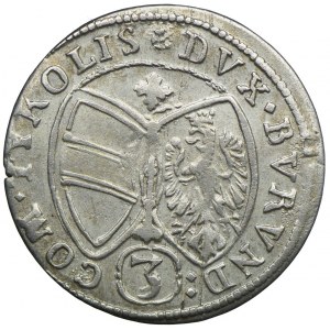 Rakousko, Ferdinand Karel, 3 krajcars 1648, Hall
