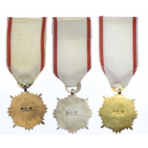 PRL, Polski Czerwony Krzyż PCK - zestaw krzyży Brązowy, Srebrny, Złoty (3szt.)