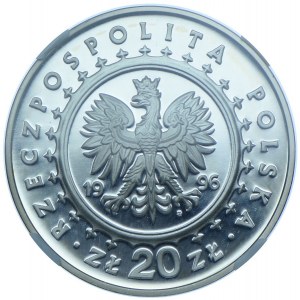 20 zlatých 1996, hrad Lidzbark Warmiński, NGC PF69