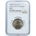 10 gold 1968, XXV years of the People's Army of Poland, NGC MS65