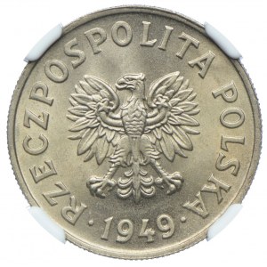 50 pennies 1949, Miedzionikiel NGC MS65