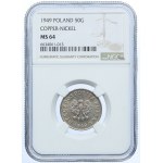 50 pennies 1949, Miedzionikiel NGC MS64