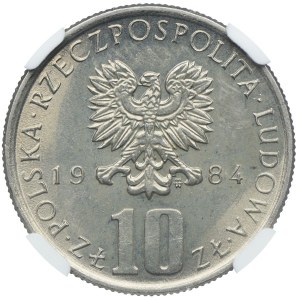 10 gold 1984, Boleslaw Prus, Warsaw, NGC MS64