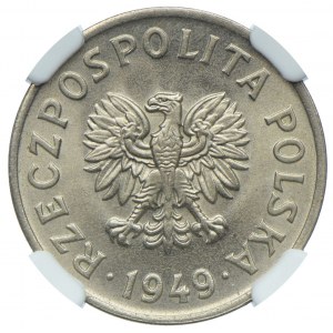 20 pennies 1949, Miedzionikiel NGC MS66