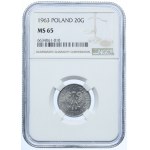 20 pennies 1963, NGC MS65