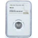 10 groszy 1981, NGC MS65