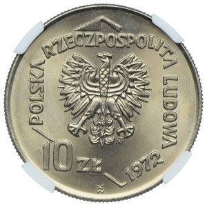 10 złotych 1972, 50-lat Portu w Gdyni, NGC MS65
