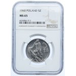 5 złotych 1960, NGC MS65