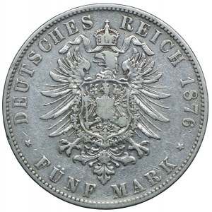 Niemcy, Badenia, Fryderyk I, 5 marek 1876 G, Karlsruhe