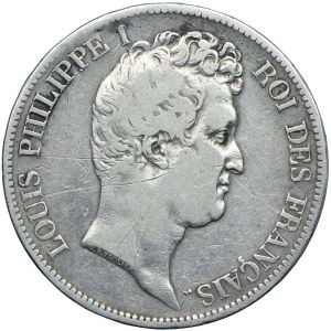 Francja, Ludwik Filip I, 5 franków 1831 W, Lille