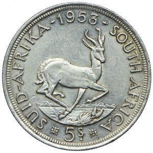 Južná Afrika, 5 šilingov 1953, Pretória