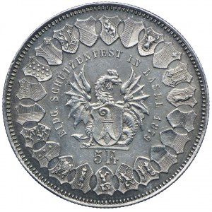 Švajčiarsko, 5 frankov 1879 Bern