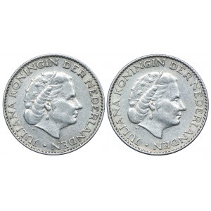 Niderlandy, Juliana, 1 gulden 1955, 1957 (2szt.)