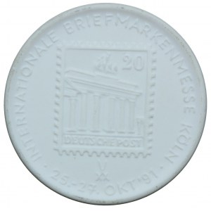 Niemcy, medale porcelanowe, Carl Friedrich Gauss, Targi filatelistyczne Köln - Miśnia (2szt.)