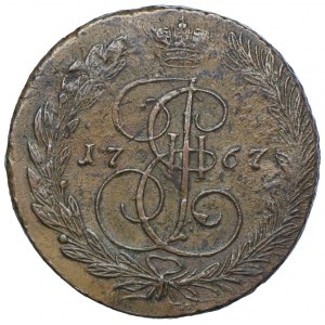 Rosja, Katarzyna II, 5 kopiejek 1767 EM, Jekaterinburg